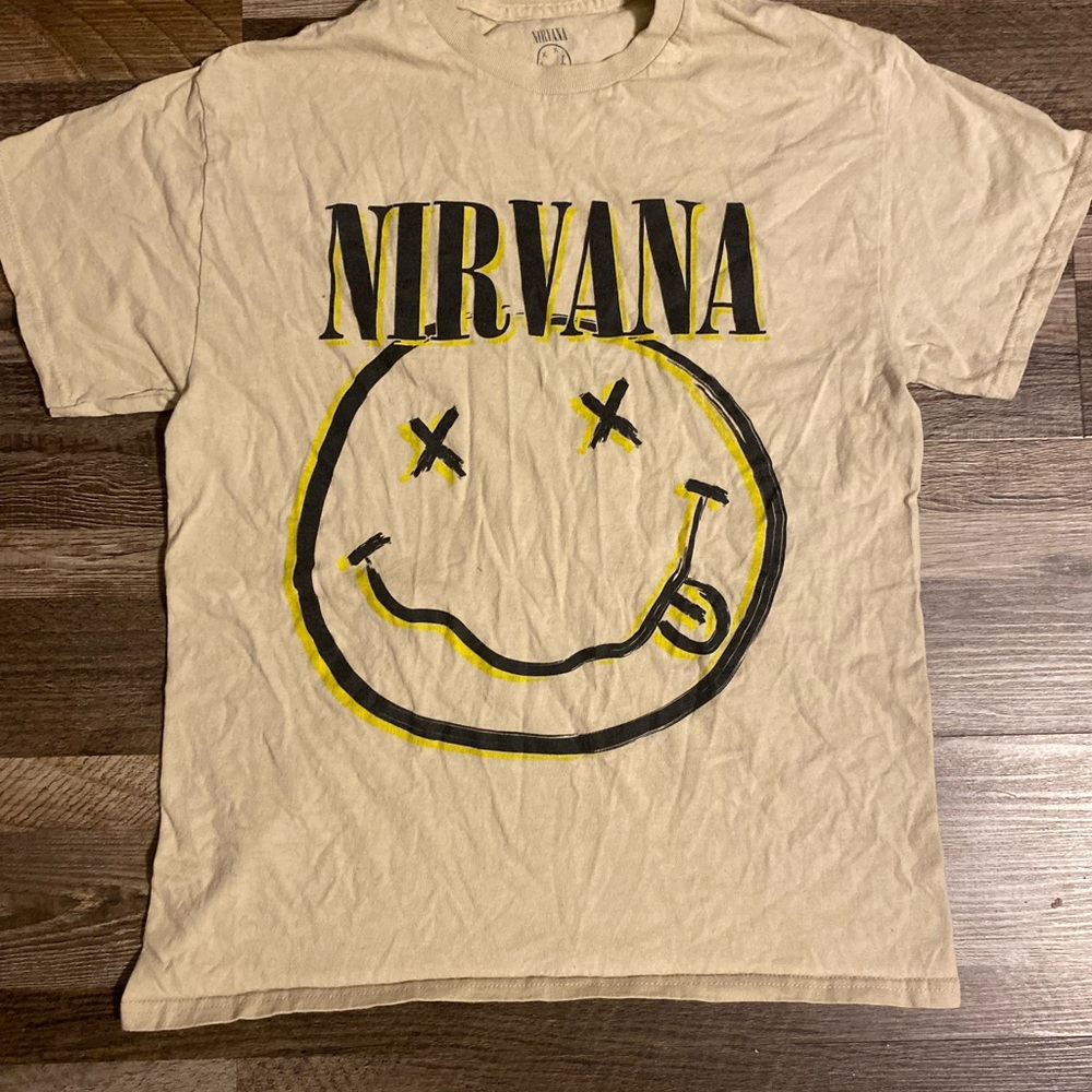 NIRVANA Beige Graphic Tee